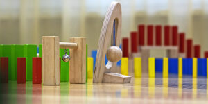 Indoor close up photography from dominoes.